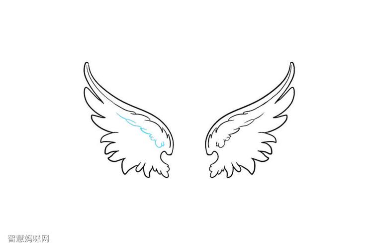 天使的翅膀怎么画