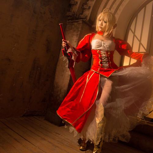 尼禄cosplay,清纯可爱的小姐姐,气质满满