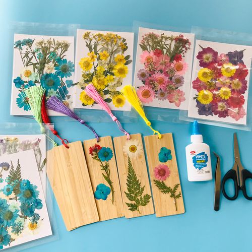创意干花压花书签diy材料幼儿园自制手工植物书签