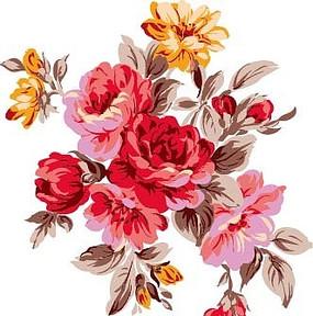 水彩手绘花卉插画素材