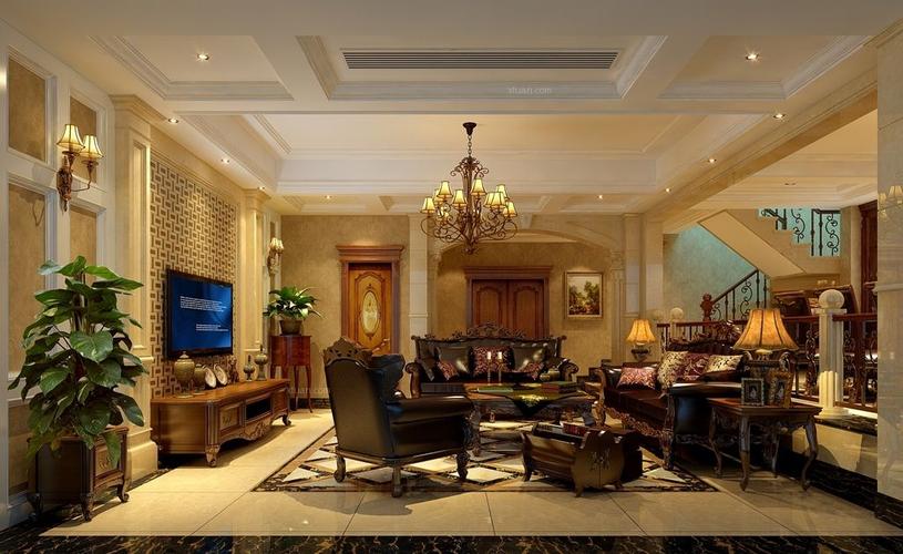 倾城莲花美式风格案例装修效果图