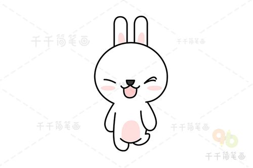 小兔子开心表情包简笔画大全