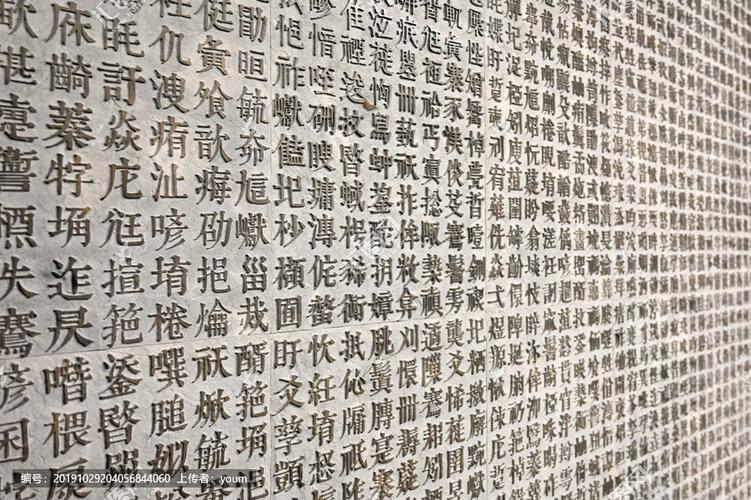 汉字雕刻文化墙