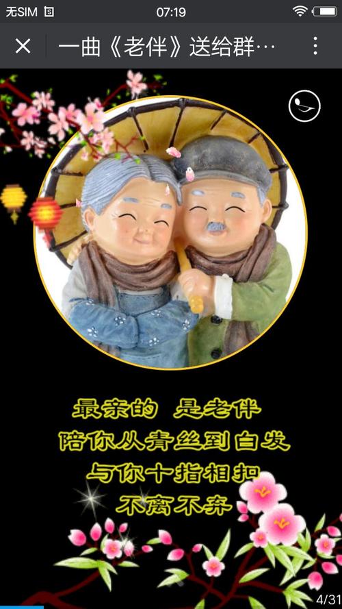 最幸福的是有个温暖的家,最亲的人是老伴,从青丝到白发,十指相扣!