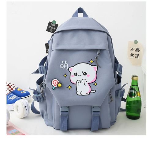 可爱少女心双肩包女小学生初中生书包大容量五件套高中大学生背包