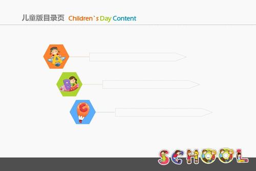 儿童版目录页 children`s day content