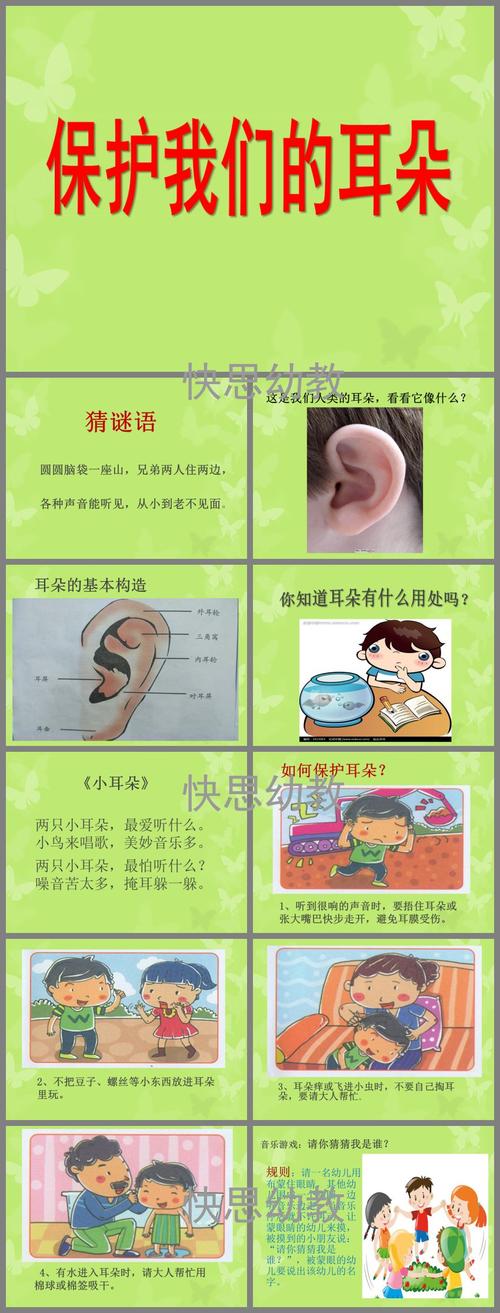 小班健康《保护耳朵》ppt课件教案