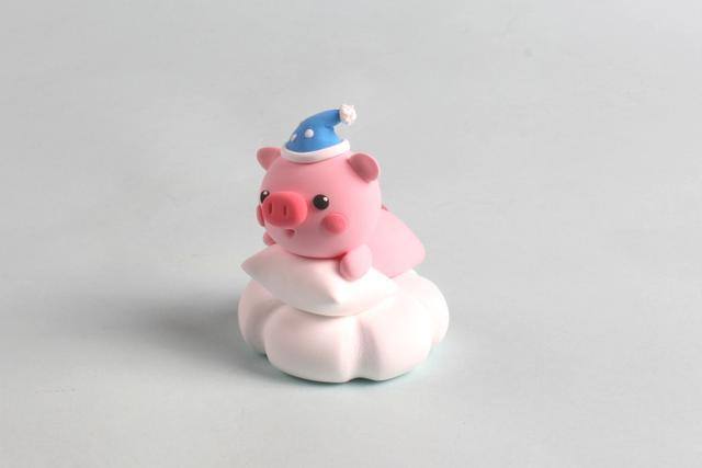 超轻粘土教程图解——云朵小猪