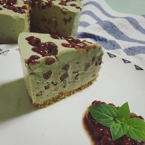 lokyy818做的抹茶红豆慕斯