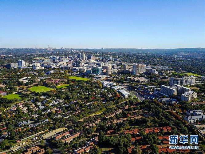 一带一路好风光空中俯瞰南非最大城市约翰内斯堡