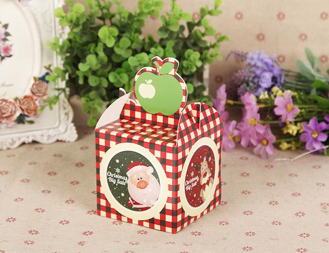 卡通糖果盒 圣诞节苹果盒子蛇果平安夜苹果包装盒 平安果礼盒特厚