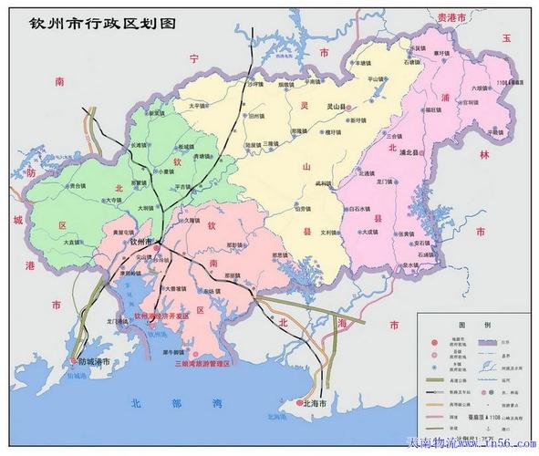 钦州市地图
