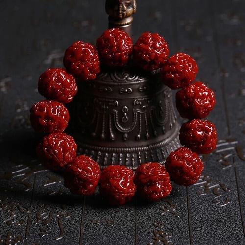 【已玉化包浆】爆肉尼泊尔大金刚菩提手串男文玩佛珠