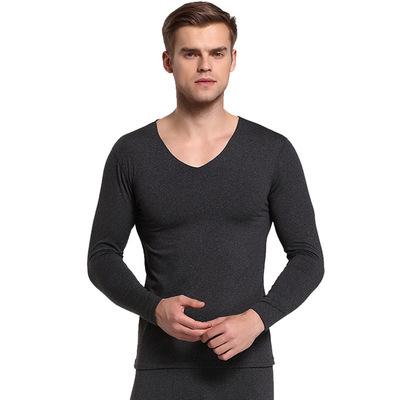 秋冬无痕保暖内衣男士秋衣秋裤套装加绒无缝棉毛衫紧身