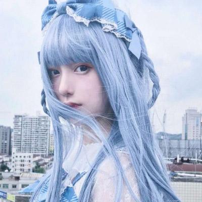 非主流蓝色头发图片女生头像大全