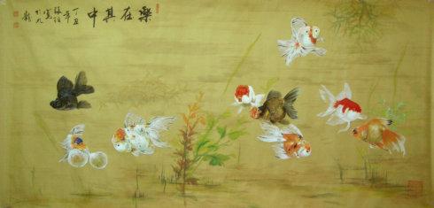 (2008-06-10 13:16:27) 转载 ▼ 标签: 工笔 金鱼 书画 文化 分类