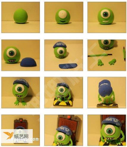 使用粘土制作可爱大眼仔的图解教程