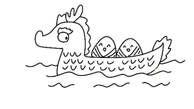 赛龙舟简笔画手抄报 手抄报图片大全集