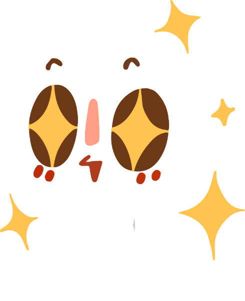 闪烁两眼放光兴奋惊喜表情