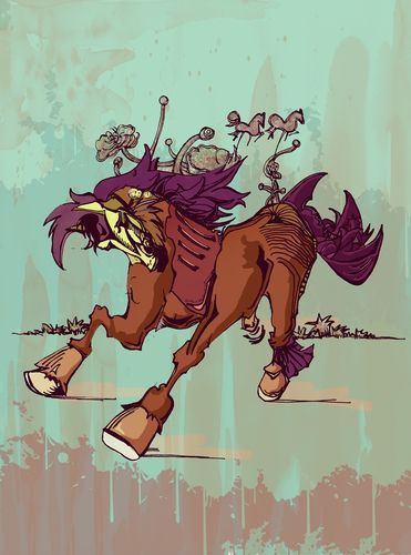 插画马