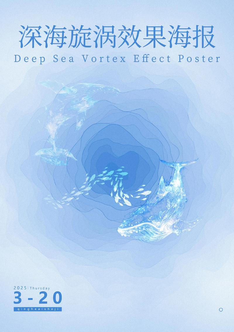 ps海报|深海旋涡效果海报#设计#ps#海报