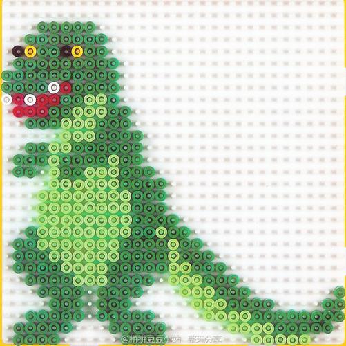 拼拼豆豆 作品 恐龙专辑史前动物 ,霸王龙 剑龙 三角龙 翼龙 迅猛龙