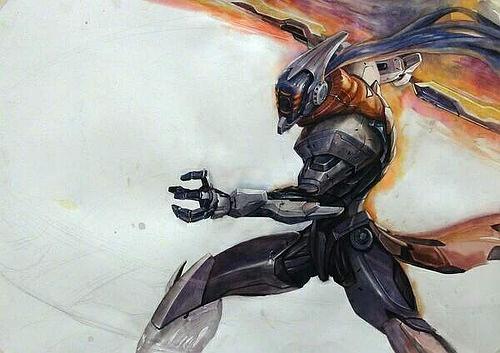 源计划系列的第三章:剑圣 易大师 在这张之前已经画了两张了,感觉都