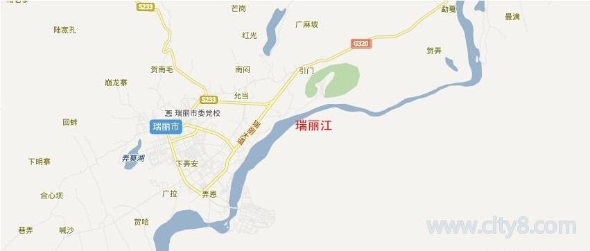 瑞丽江-大盈江高清版大地图