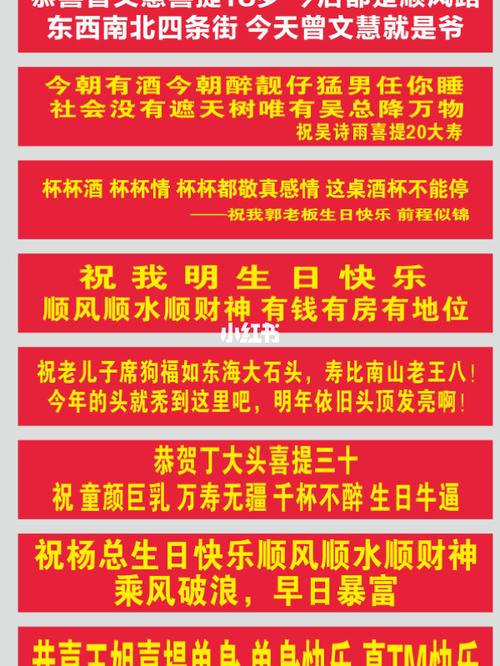 生日横幅条幅派对聚会恶搞文案_生日_生日快乐_文案_聚会_派对_素材