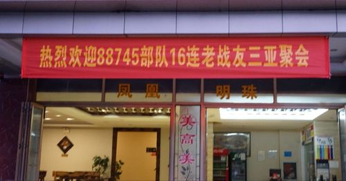 这是三亚酒店门口迎接的横幅