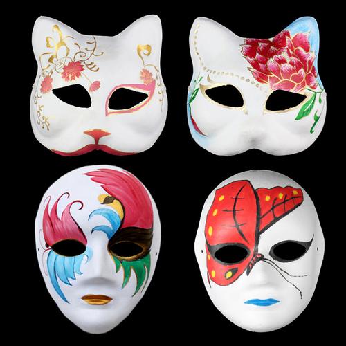 幼儿园面具绘画葫芦脸谱狸猫涂色马勺