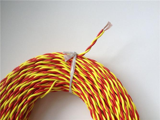 电线电缆 平方胶质线 双色花线双股绞线 2芯灯头线 32芯 65米