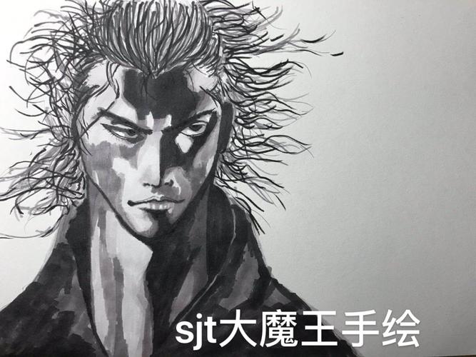 浪客行手绘 年轻的宫本武藏画面_手绘_绘画_文化_绘画