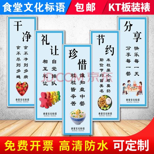 餐厅标语饭店标语厉行节约珍惜粮食宣传画挂图学校企业标示牌标志牌