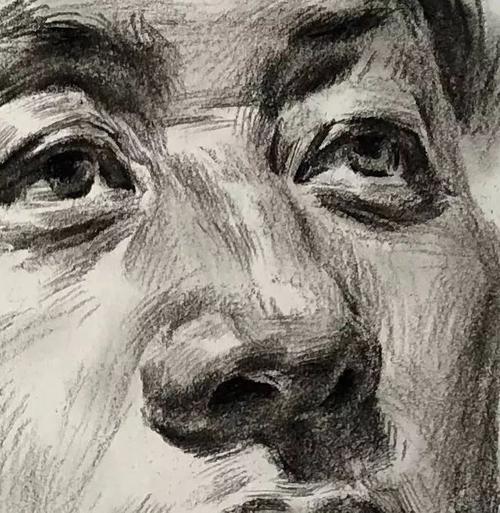 素描教学|教你画标准式四分之三侧男中年素描头像