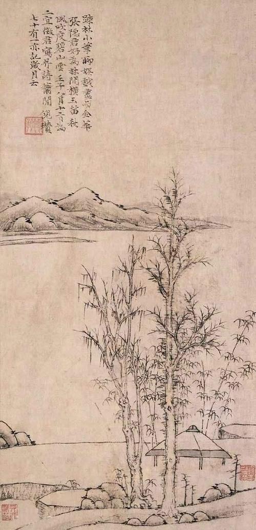 逸气与逸笔:浅谈倪瓒的《渔庄秋霁图》及其文人画理论