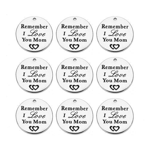 5个/包不锈钢英文字母吊牌 不锈钢刻字圆片吊坠 diy项链饰品配件