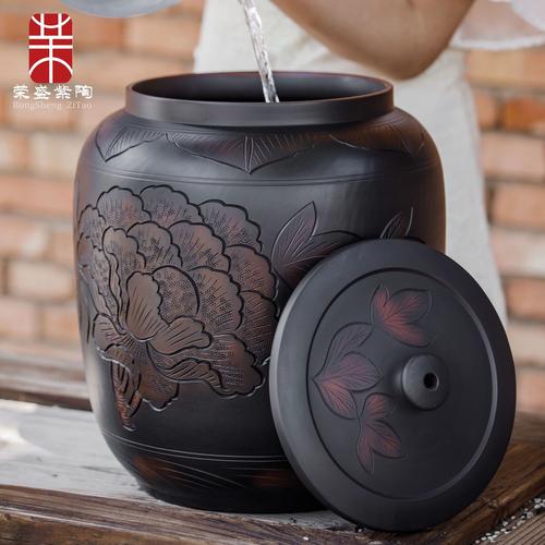 批发水缸陶瓷水桶纯净水桶中式茶桌蓄水桶储水用泡茶老式饮水抽水