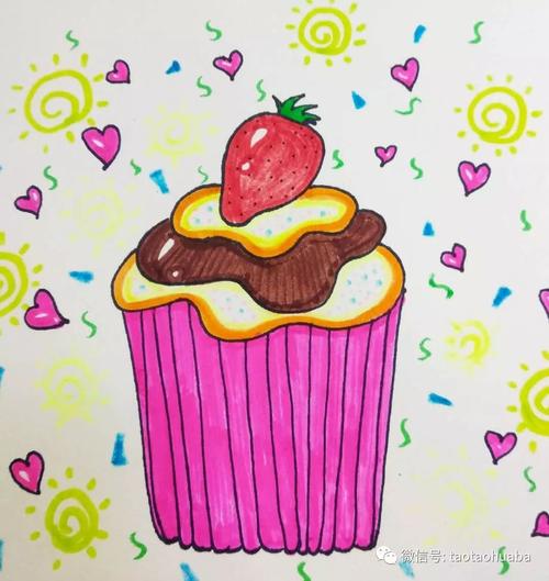 教你画纸杯蛋糕