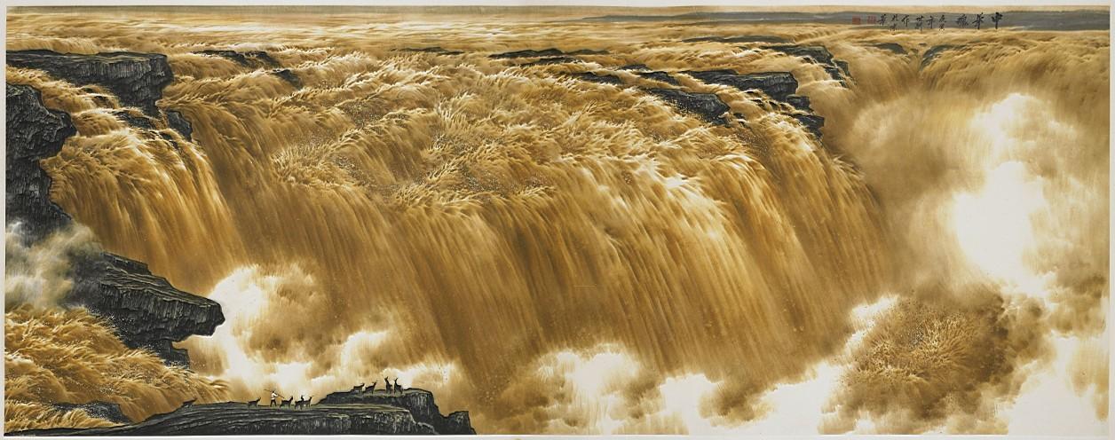 被誉为"天下黄河壶口绘画创作第一人",2006年被临汾市黄河壶口瀑布