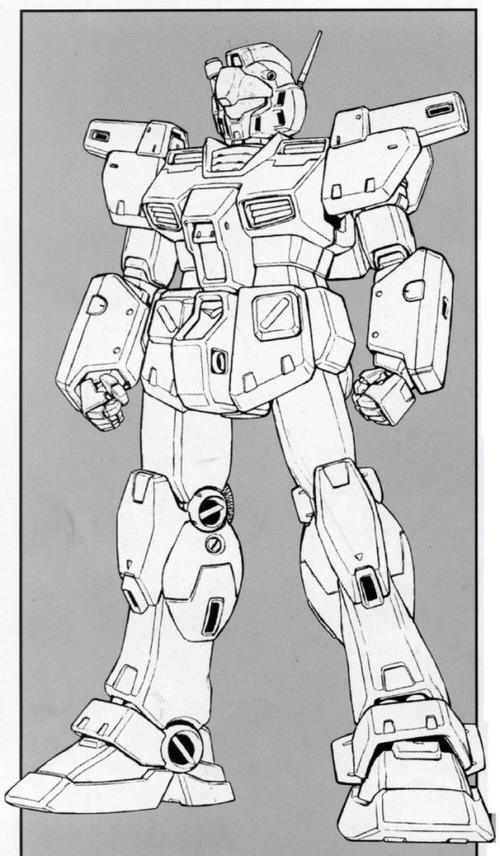模玩控:机动战士高达特装型吉姆线稿图