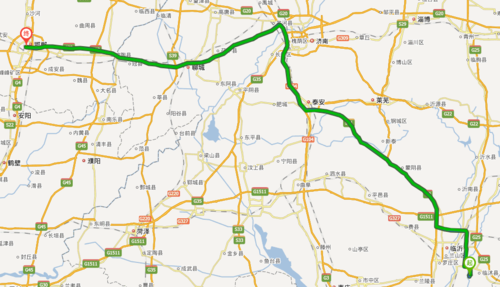 展开全部 全程527.3公里,途径:济聊高速公路,青兰高速公路