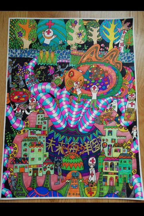 精选科幻主题儿童画素材,参加比赛作品!