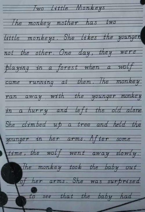 英语手写体书写,六年级的同学也可以利用本学期和假期练习一下衡水体!