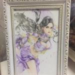 手绘彩铅画人物露娜紫霞仙子