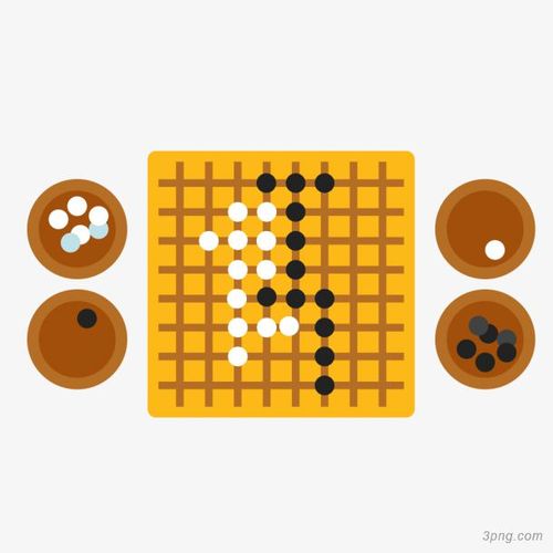 卡通围棋png素材透明免抠图片卡通手绘
