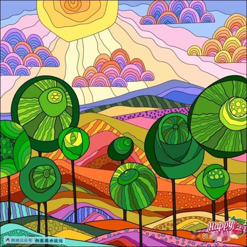 素材分享——20张设计感十足的创意色彩装饰画,每一张都想让人收藏!