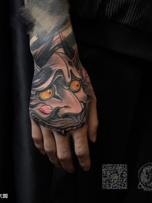 手背般若_纹身图案手稿图片_袁信子的纹身作品集