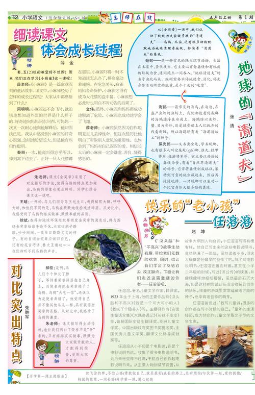 电子报纸 >> 小学语文 样报---语文s版五年级1期