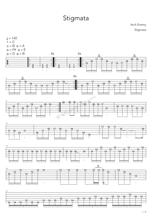 v=1567470886-arch enemy吉他谱